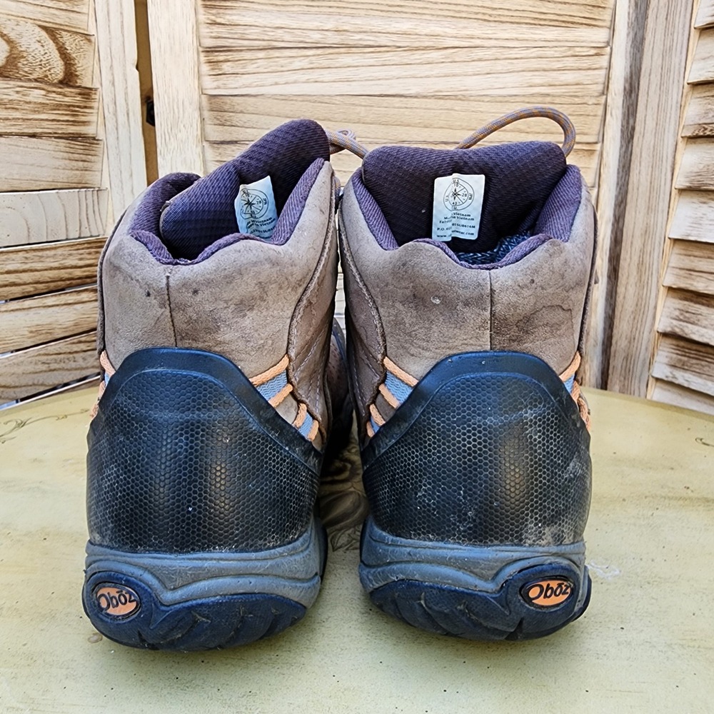 Oboz Sz 10 Brown Leather Bridger Mid B-DRY Waterproof Hiking Boots Utility - Picture 3 of 6